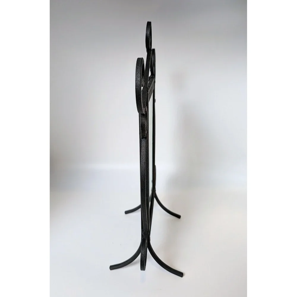 Vintage Wrought Iron Scroll Tabletop Photo Frame